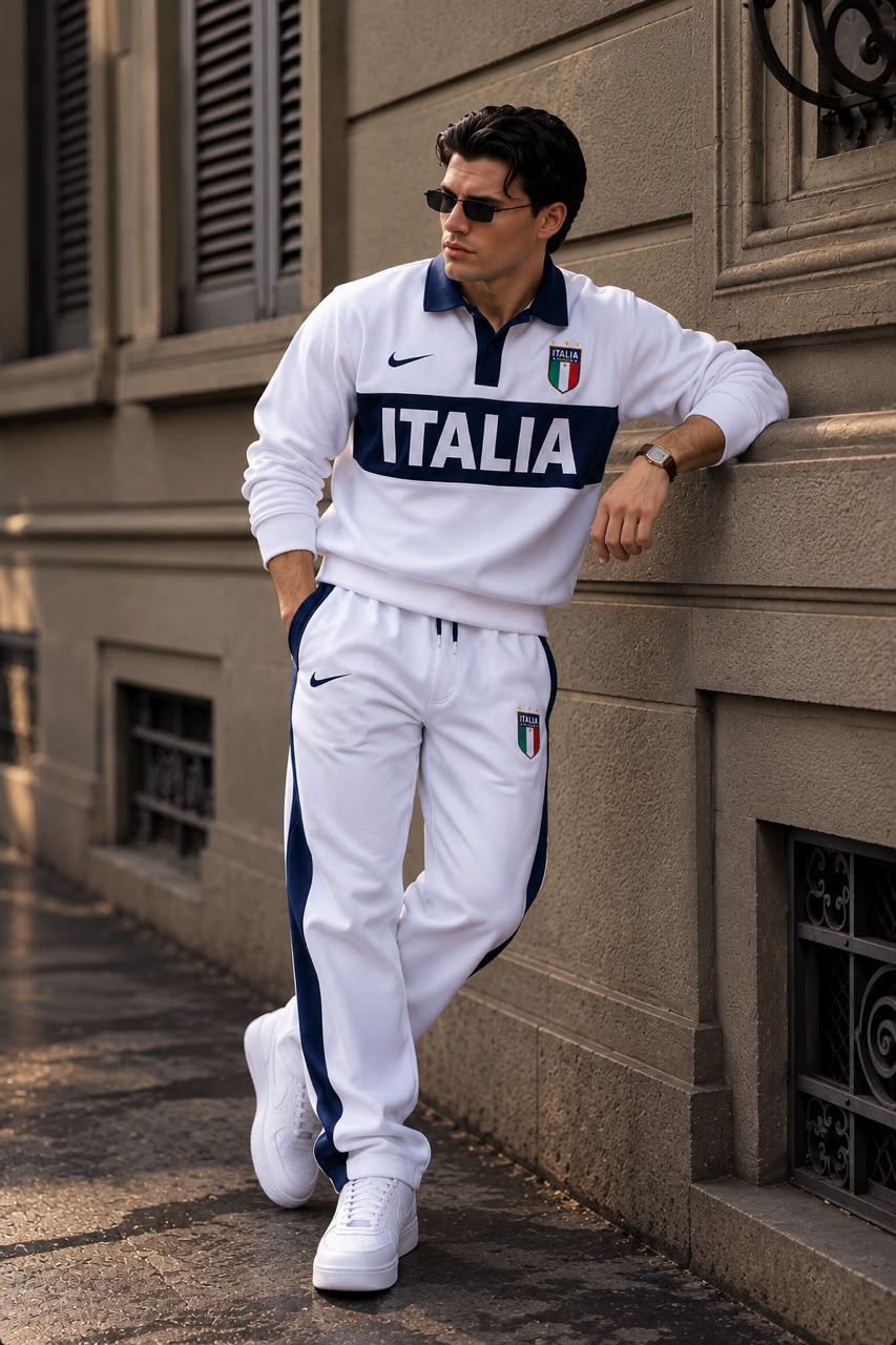 Men’s Italy-Inspired Premium Track Suit – Sporty Casual Wear Set   -  (W-10)