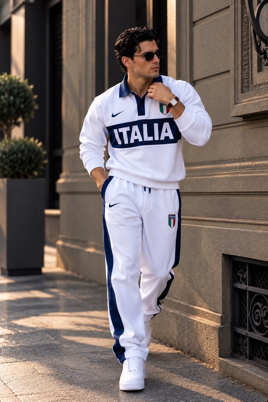 Men’s Italy-Inspired Premium Track Suit – Sporty Casual Wear Set   -  (W-10)