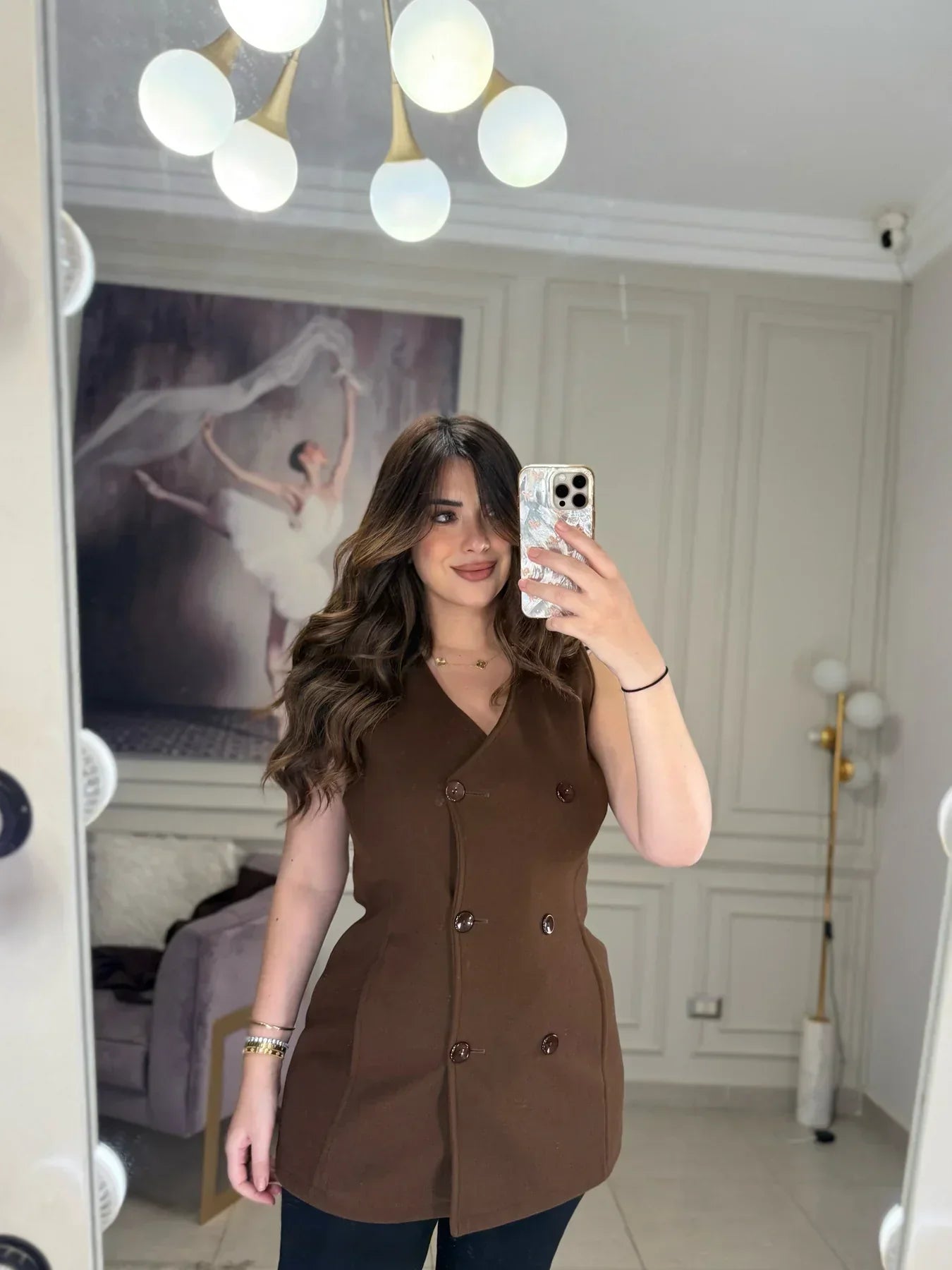 CH - 614  Women’s Stylish Fleece Twin Set – Short Jacket & Inner Outfit - 