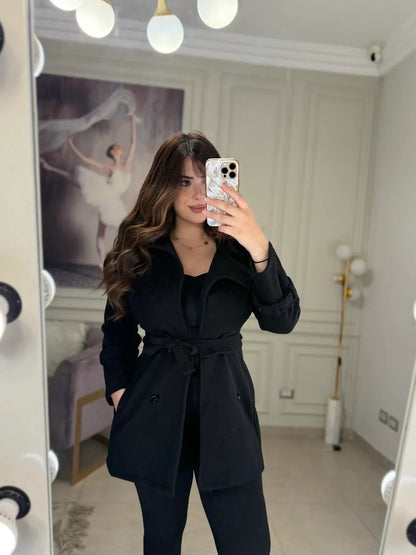 CH - 614  Women’s Stylish Fleece Twin Set – Short Jacket & Inner Outfit - 