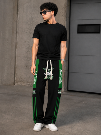 BT - 006  |  Signature Black & Green Track Pants