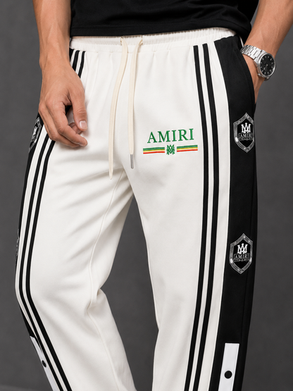 BT-008  |  Monochrome Luxe Track Pants – Black & White