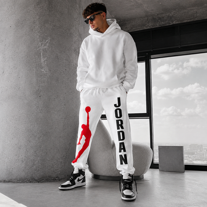 BT - 010  |  Signature White Graphic Jogger