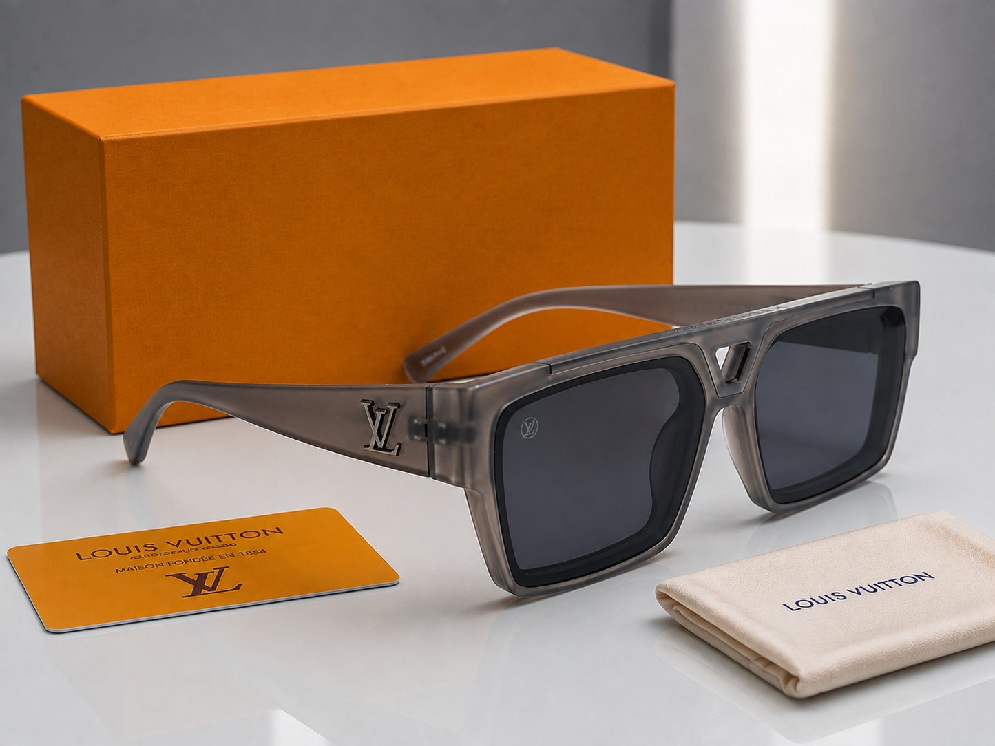(GS-80) Luxury Square Frame Sunglasses – Premium UV400 Eyewear |