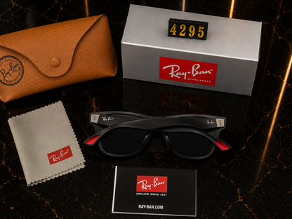 Ray-Ban Ferrari Style Black Sunglasses | Premium UV400 Protection | Brand New