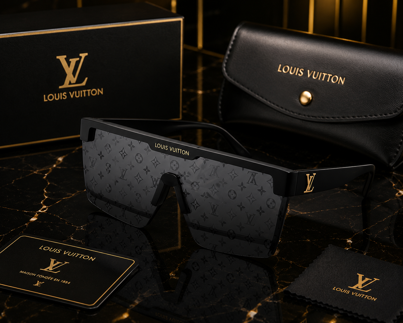 Louis Vuitton Monogram Shield Sunglasses – Unisex Luxury Collection