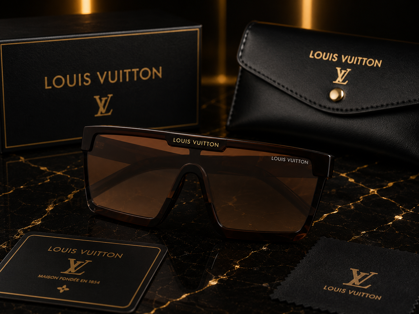 Louis Vuitton Monogram Shield Sunglasses – Unisex Luxury Collection
