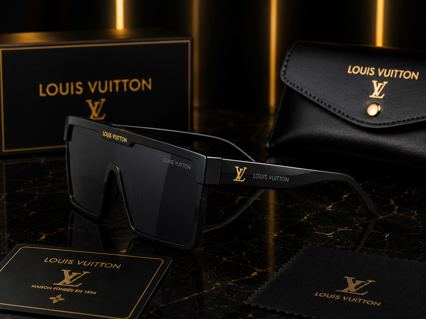 Louis Vuitton Monogram Shield Sunglasses – Unisex Luxury Collection