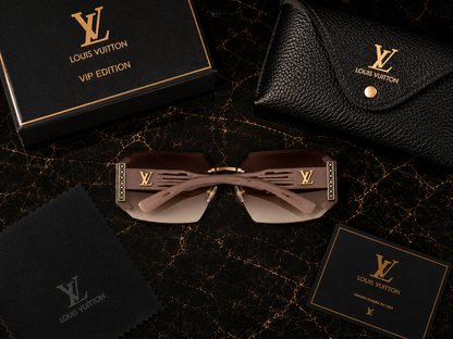 (GS- 18) Louis Vuitton Luxury Rimless Square Sunglasses – Premium Gradient Shades