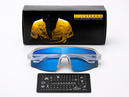 (GS-31) PUMA Shield Sports Sunglasses  | Clear Frame | UV400 Protection