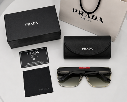 (GS-35) Prada Premium Square Shield Sunglasses – UV Protection Luxury Eyewear