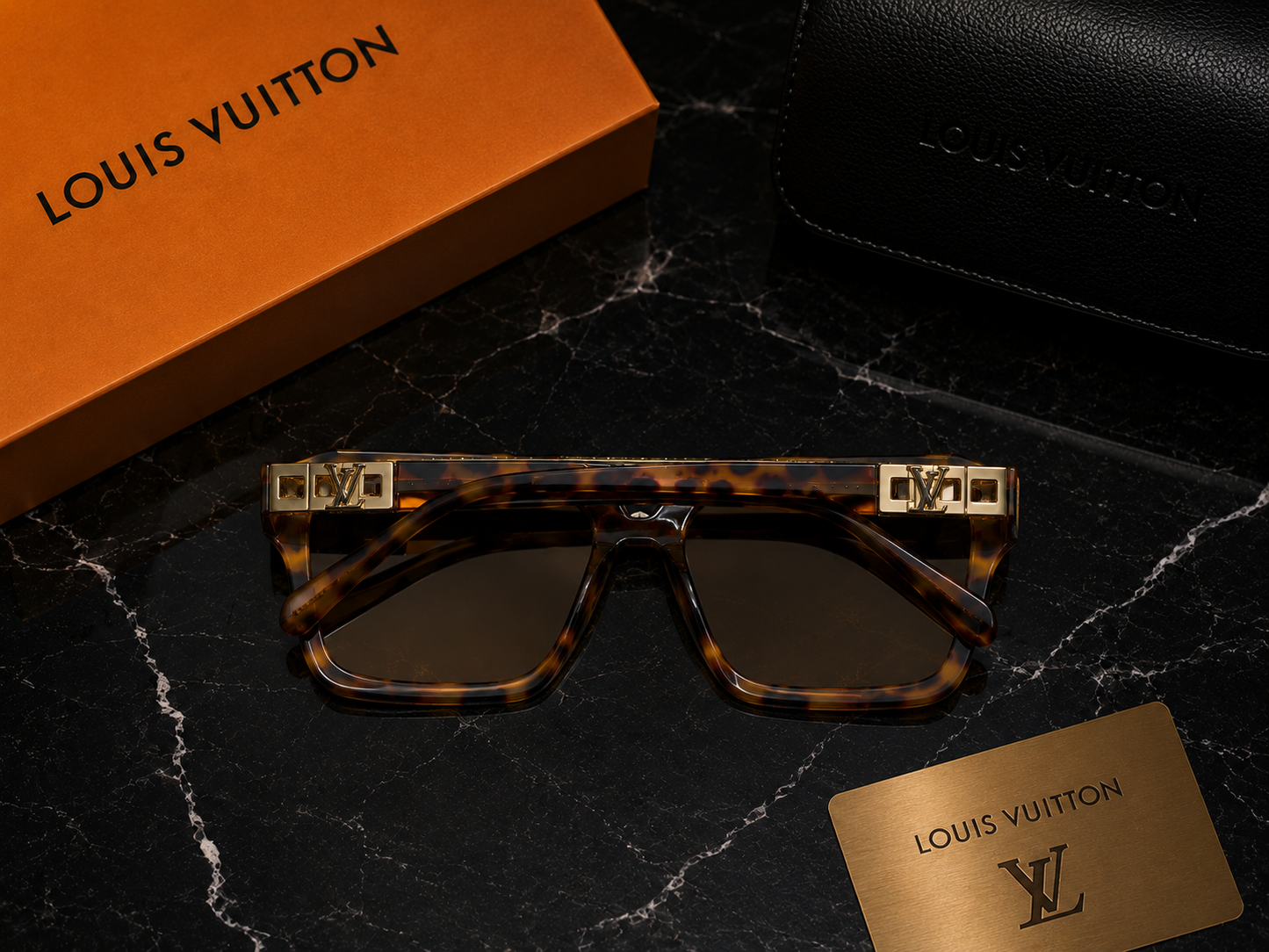 (GS-40) Louis Vuitton Luxury Square Sunglasses – Premium Designer Collection