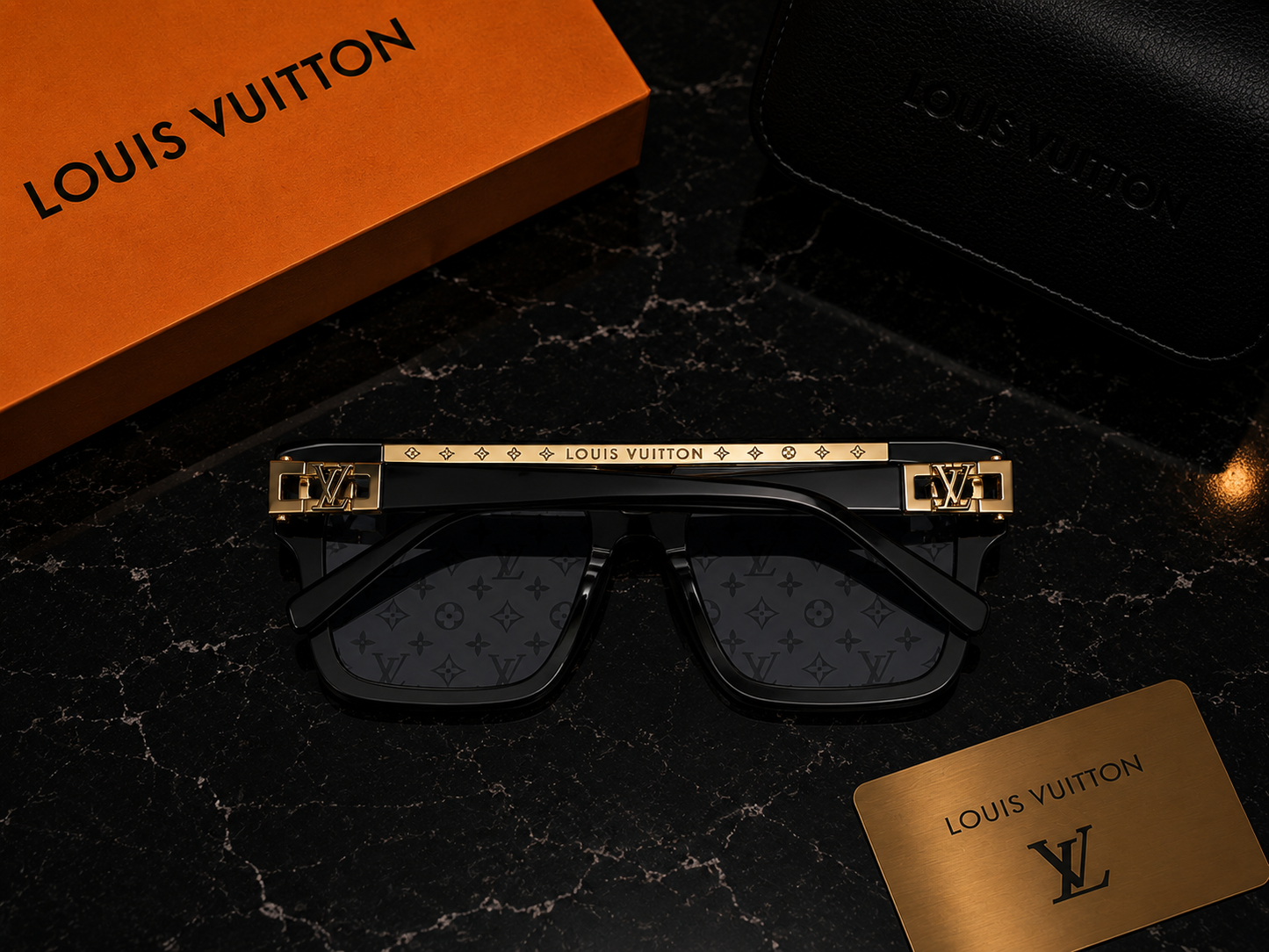 (GS-40) Louis Vuitton Luxury Square Sunglasses – Premium Designer Collection