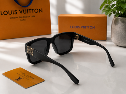 (GS-45) Louis Vuitton Premium Black Square Polarized Sunglasses – Luxury UV400 Eyewear