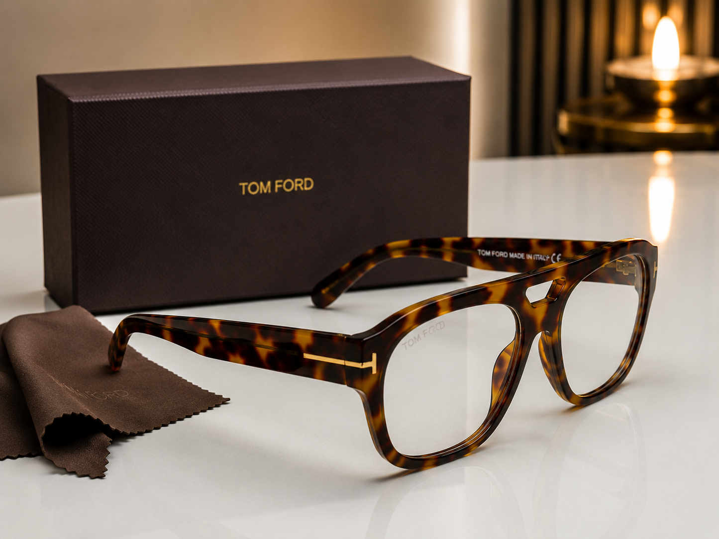 (GS-60) Tom Ford Luxury Eyewear – Premium Black & Havana Acetate Sunglasses & Optical Frames