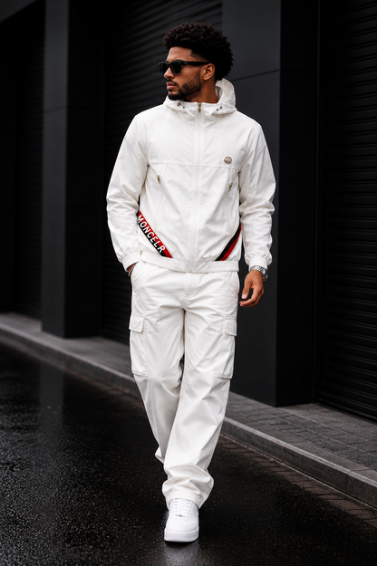 (CJ-13) Premium Monogram Hooded Jacket –
