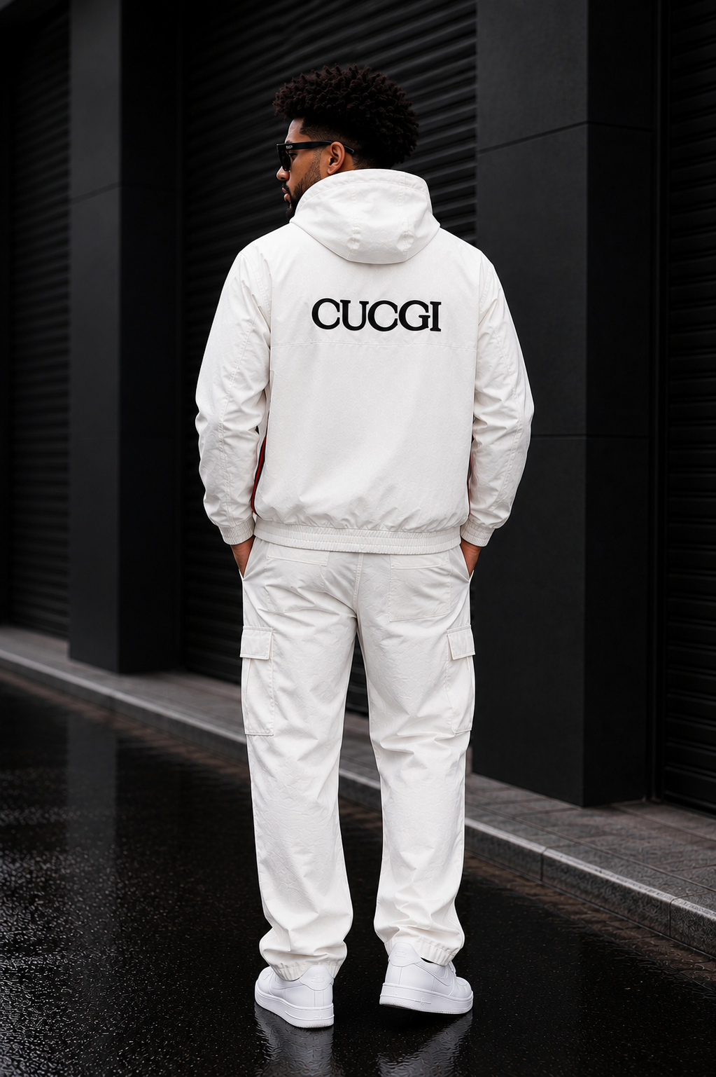 (CJ-13) Premium Monogram Hooded Jacket –
