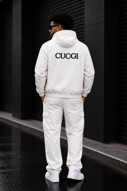(CJ-13) Premium Monogram Hooded Jacket –