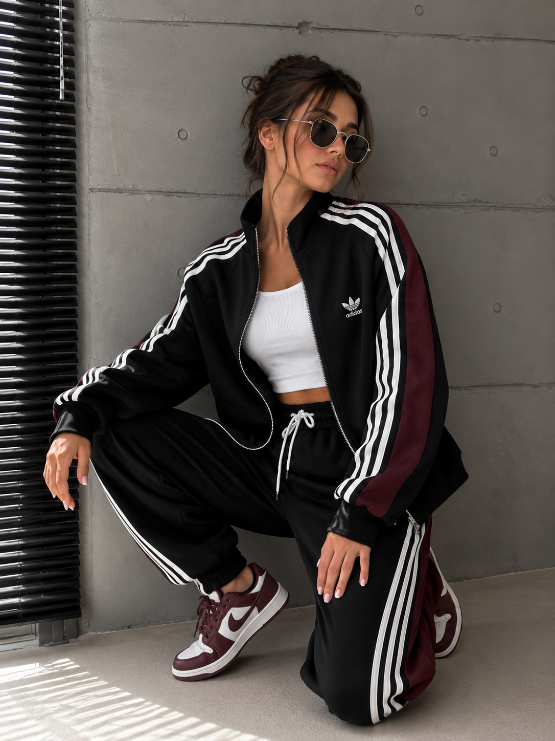 Women's Premium Fleece Tracksuit Set – Zip-Up Jacket & Jogger Co-Ord Set (D-1)