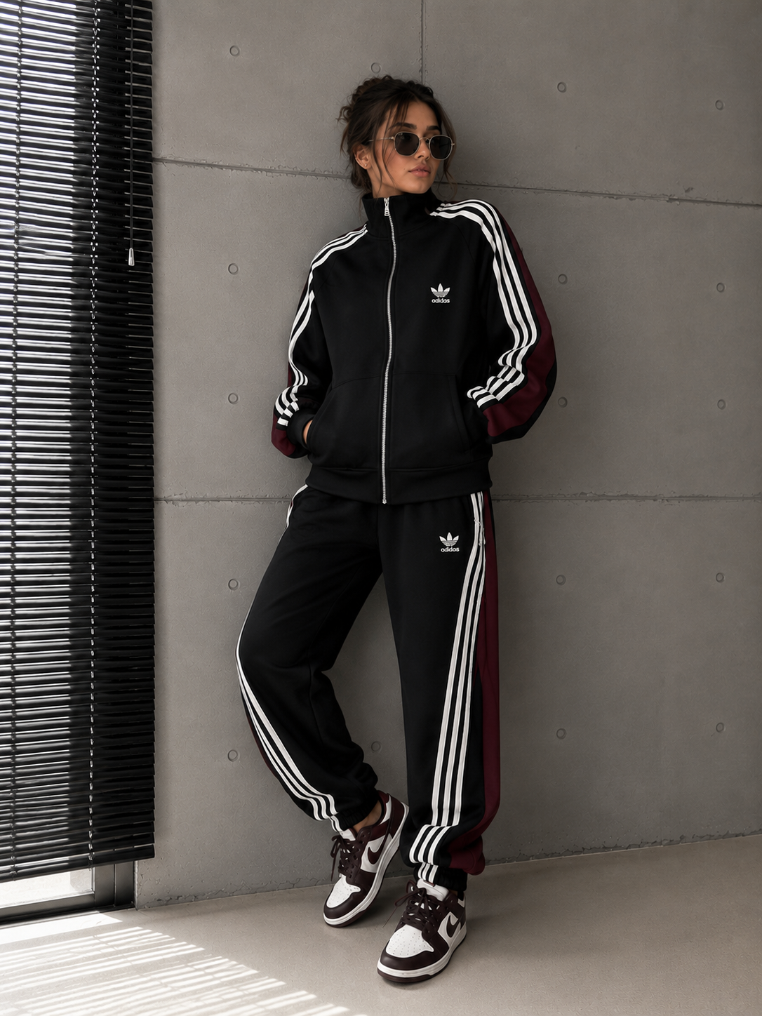 Women's Premium Fleece Tracksuit Set – Zip-Up Jacket & Jogger Co-Ord Set (D-1)