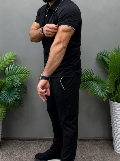LI-140 | Classic Maroon Polo Twin Set – Premium Fit