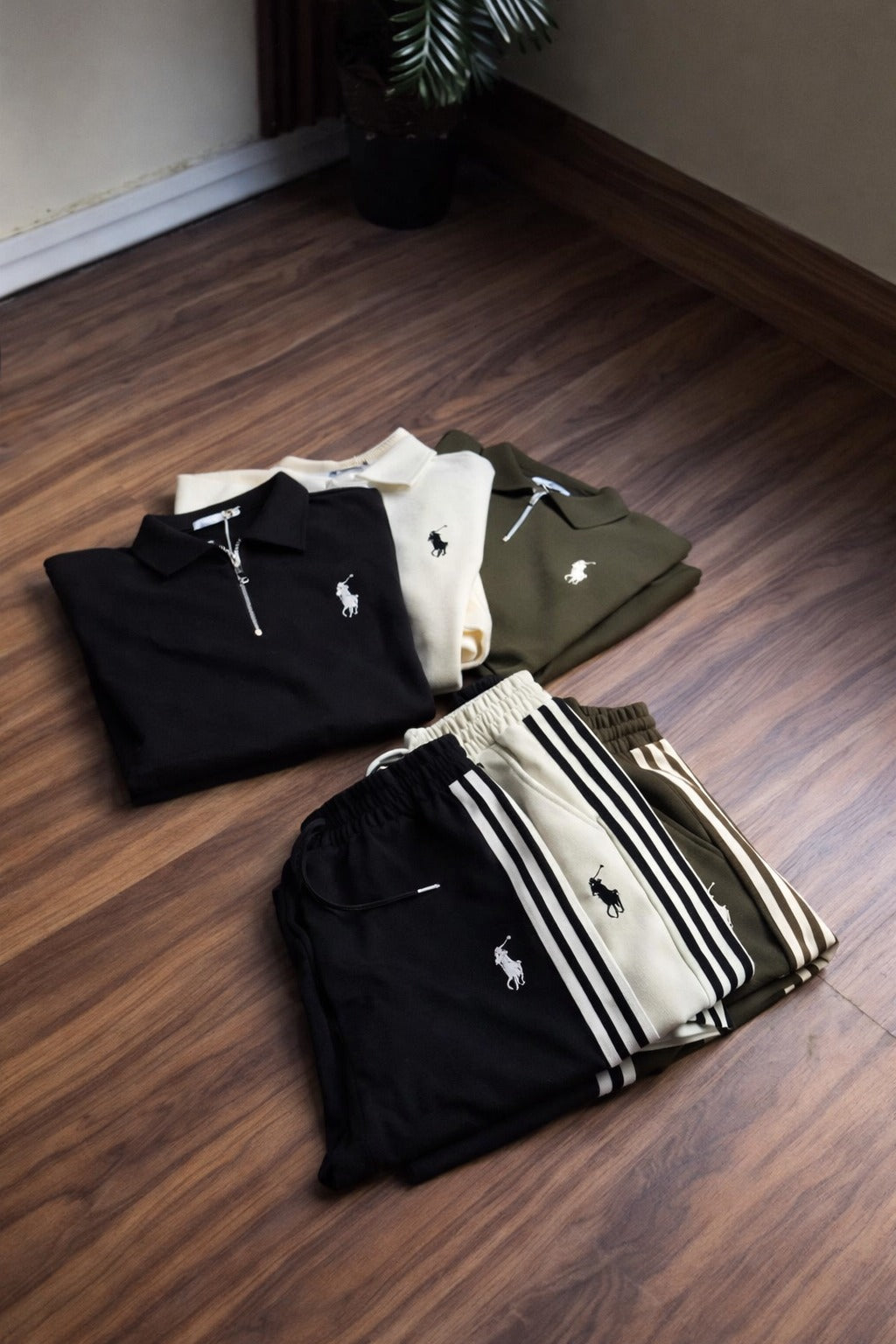 Men’s Premium Zip-Neck Track Suit – Casual & Sportswear Set  (W-11)