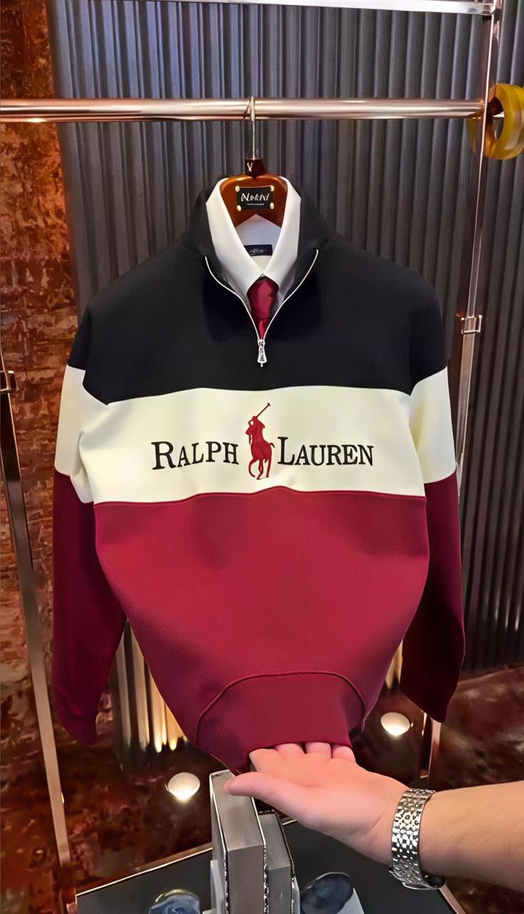Ralph Lauren Men’s Stylish Half Zip Sweatshirt | Premium Quality (S8)