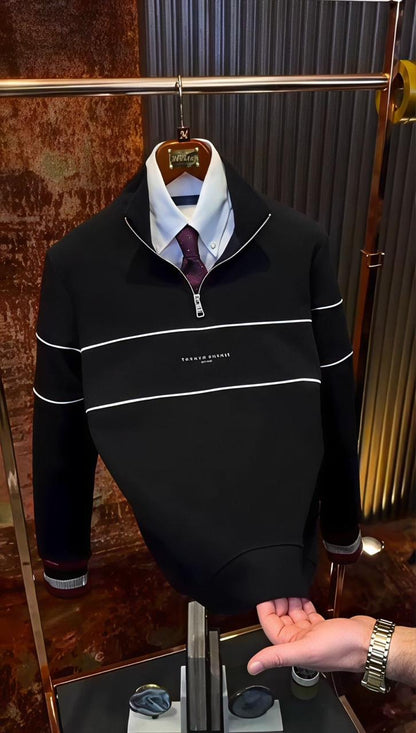 Luxury Half-Zip Pullover – Modern Winter Style (S7)