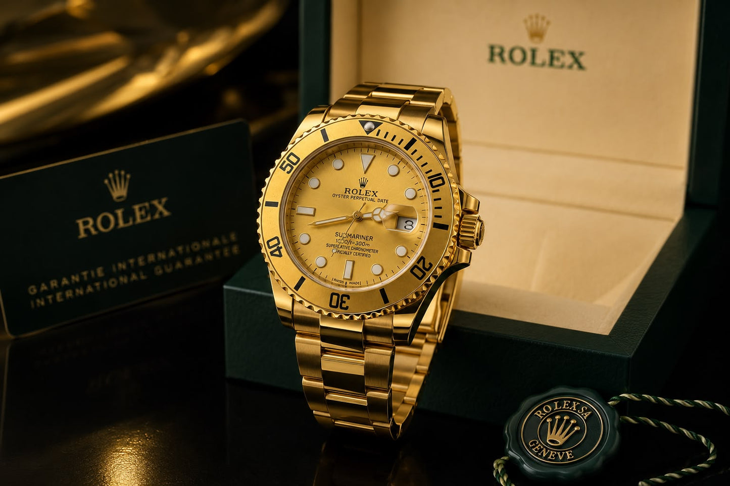 Luxury Gold Stainless Steel Diver Watch | Premium Automatic Style | Sapphire Crystal | Water Resistant