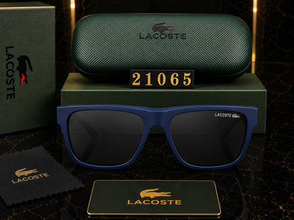 Lacoste Premium Square UV400 Sunglasses | Luxury Black Frame | Unisex Designer Eyewear