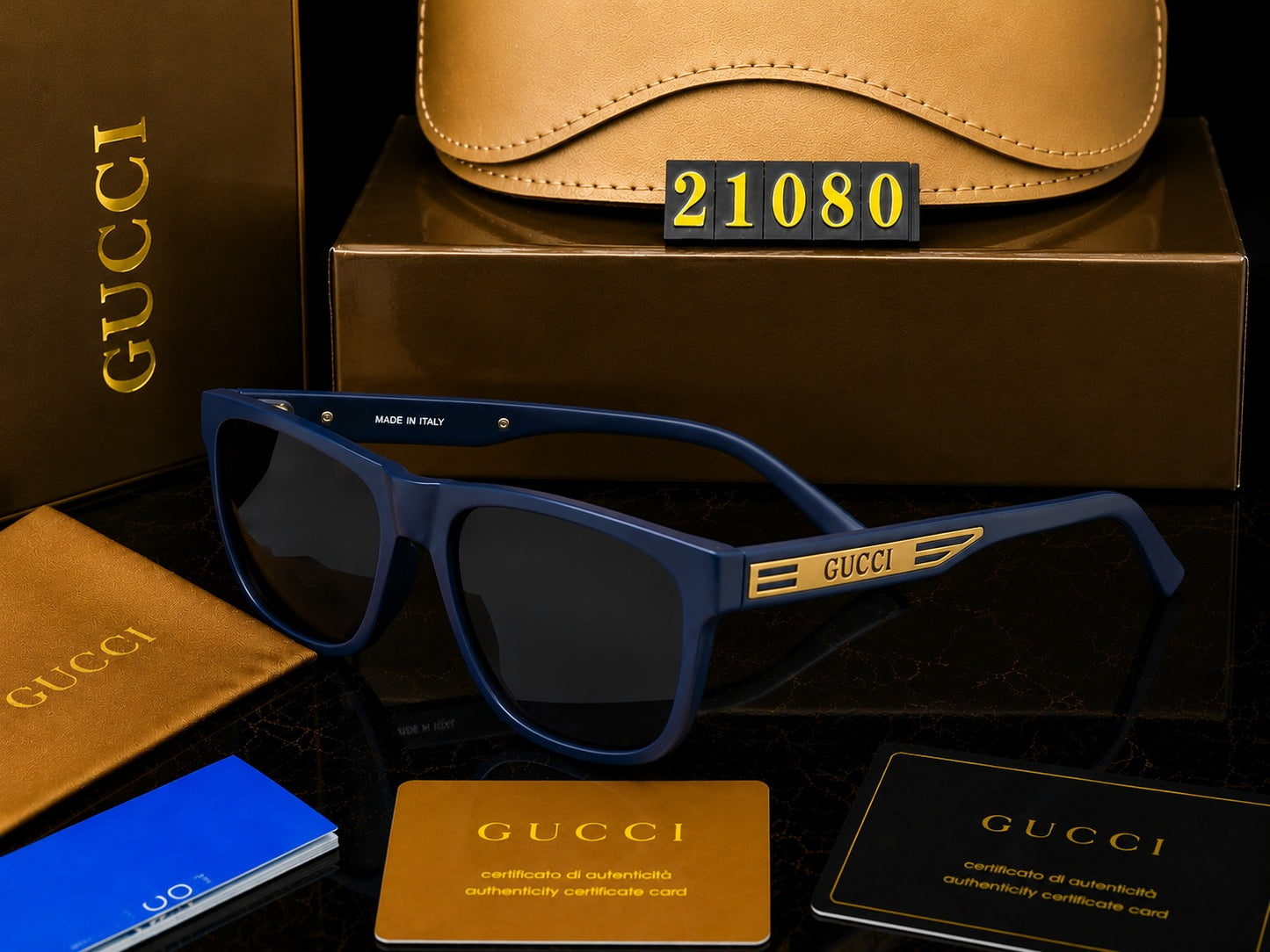 Premium Designer Style Square Sunglasses – UV400 Protection - Gucci Edition