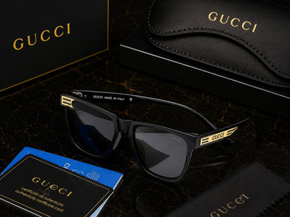 Premium Designer Style Square Sunglasses – UV400 Protection - Gucci Edition