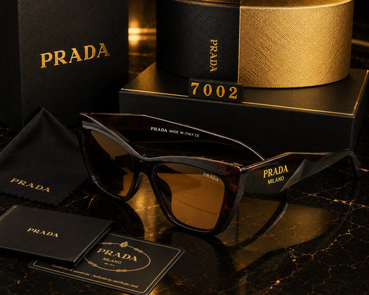 (GS-4) Prada Luxury Sunglasses | Black & Gold Cinematic Product Showcase | Premium Eyewear 4K