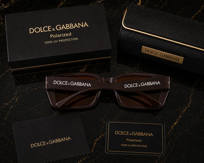 Dolce & Gabbana DG6187 Polarized Rectangle Sunglasses –  | UV400 Protection -  Premium Edition