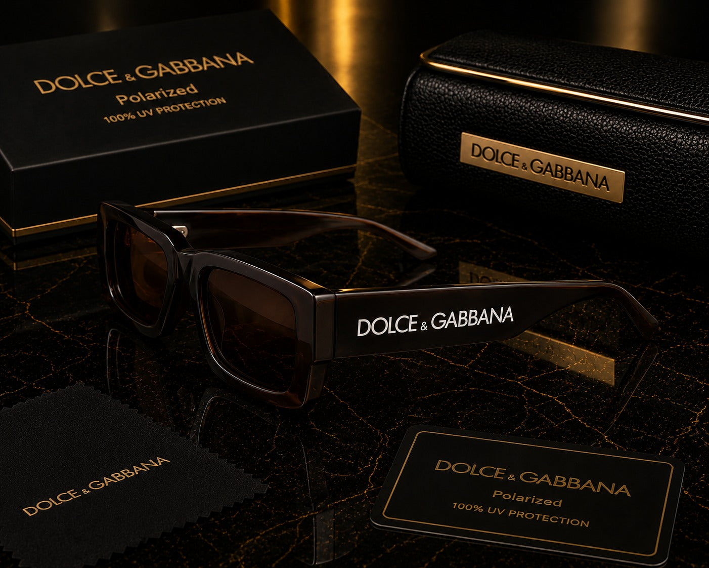 Dolce & Gabbana DG6187 Polarized Rectangle Sunglasses –  | UV400 Protection -  Premium Edition