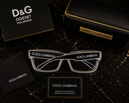 Dolce & Gabbana DG6187 Polarized Rectangle Sunglasses –  | UV400 Protection -  Premium Edition