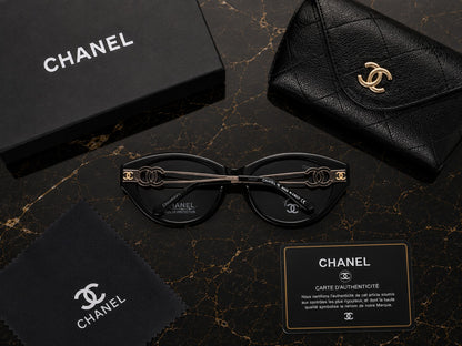 (GS-19) CHANEL Signature Grey Cat-Eye Luxury Sunglasses
