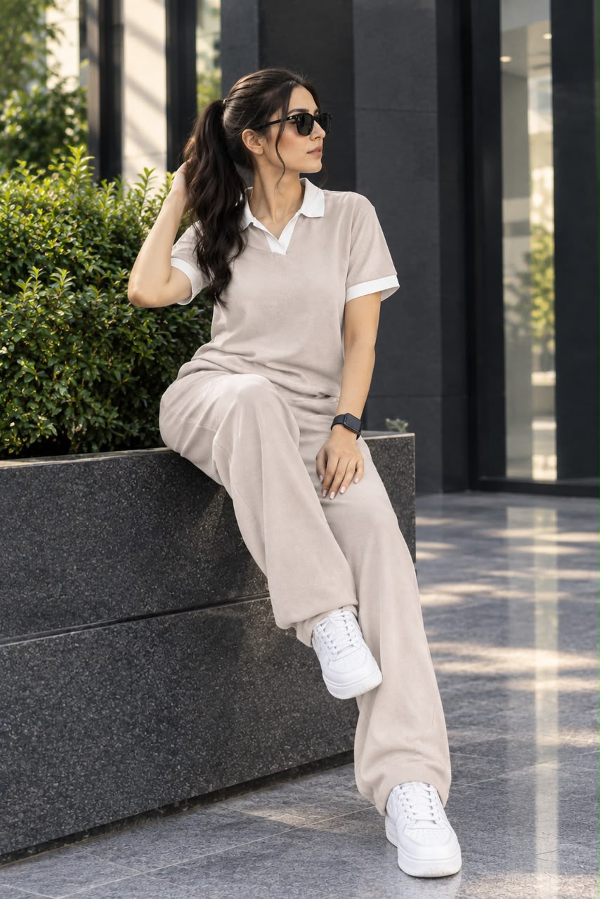 Dry Fit 2 Pcs Style Tracksuit LI -51 - Women's