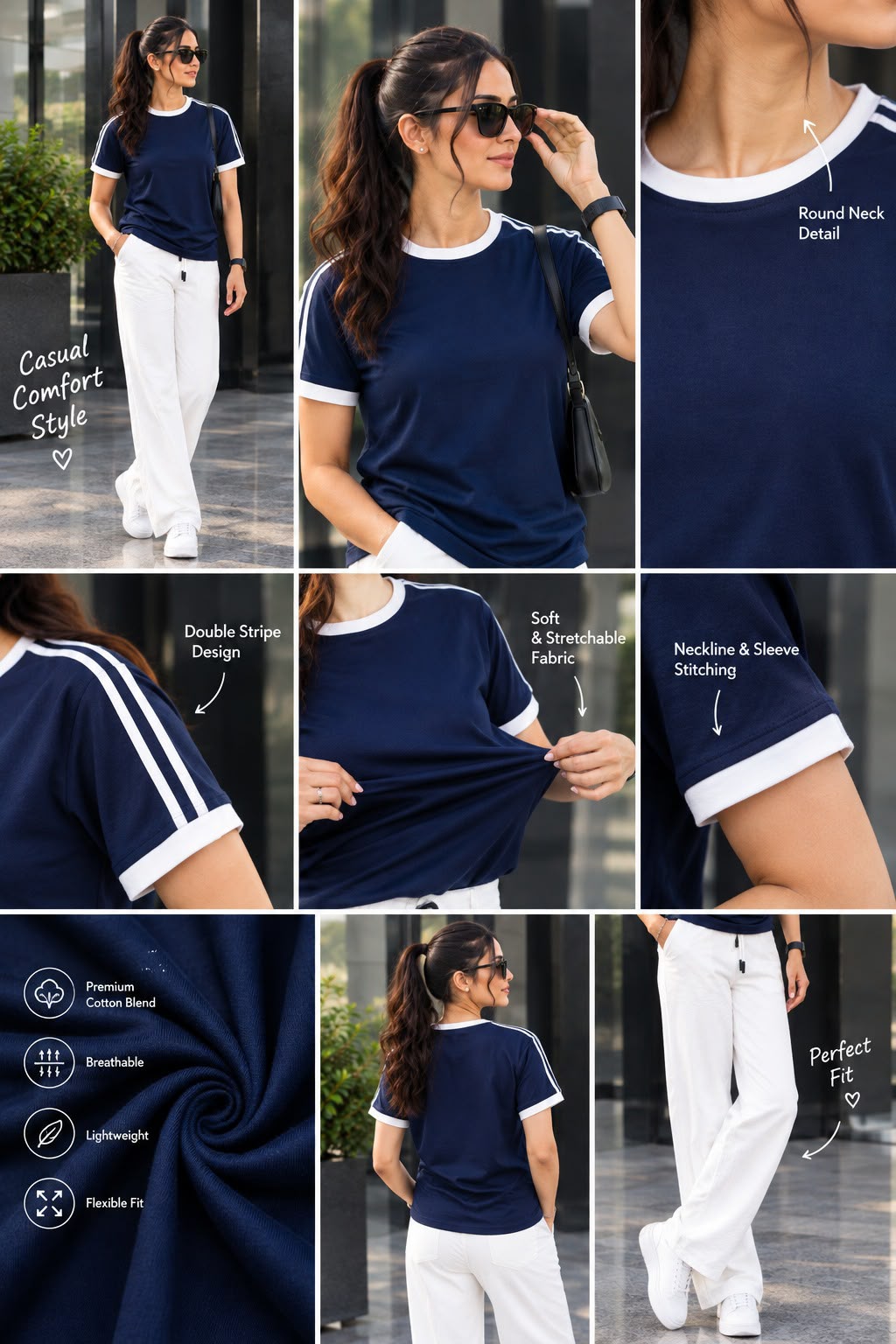 Dry Fit 2 Pcs Style Tracksuit LI -53 - Women's