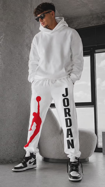 BT - 010  |  Signature White Graphic Jogger