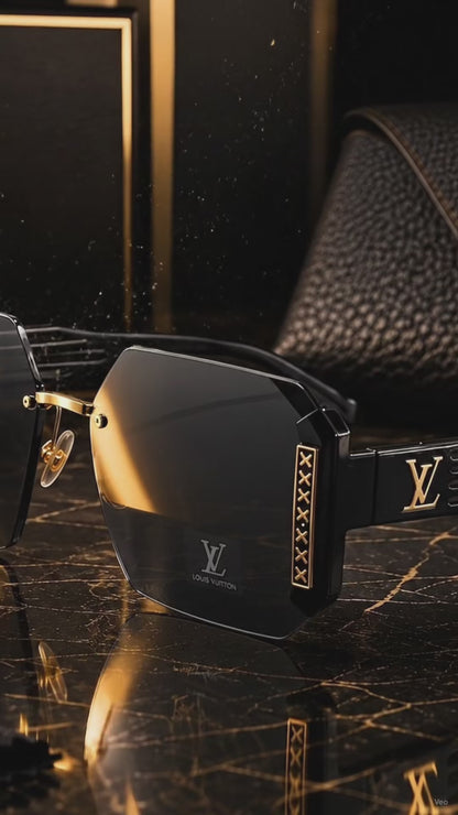 (GS- 18) Louis Vuitton Luxury Rimless Square Sunglasses – Premium Gradient Shades