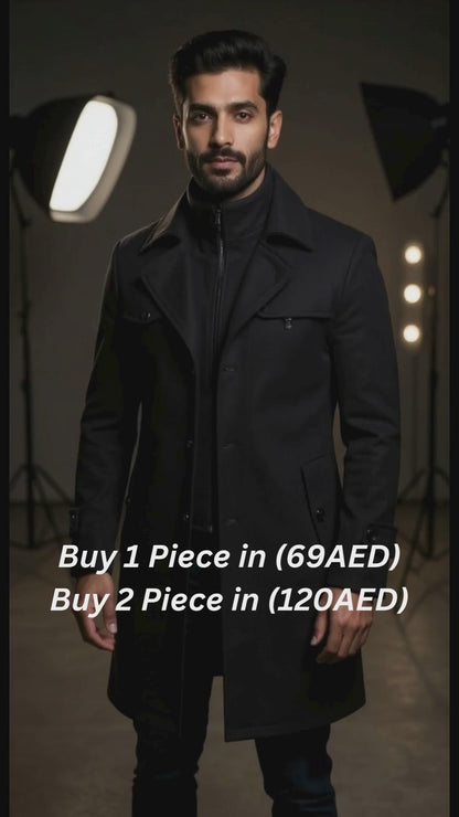 C-1 Men’s Premium Wool Blend Winter Coat –  Classic Style
