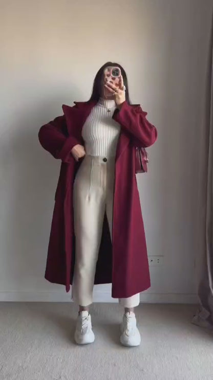 CH 516  Luxe Warm Fleece Longline Winter Coat