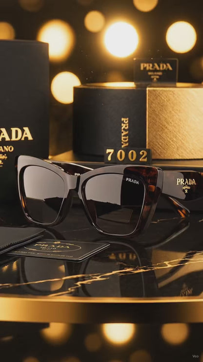 Prada Luxury Sunglasses | Black & Gold Cinematic Product Showcase | Premium Eyewear 4K