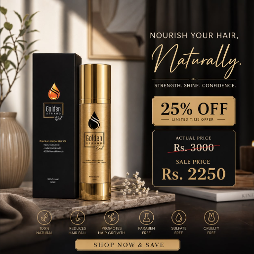 Golden Strand Oil – 100% Natural Premium Herbal Hair Oil (120ml)